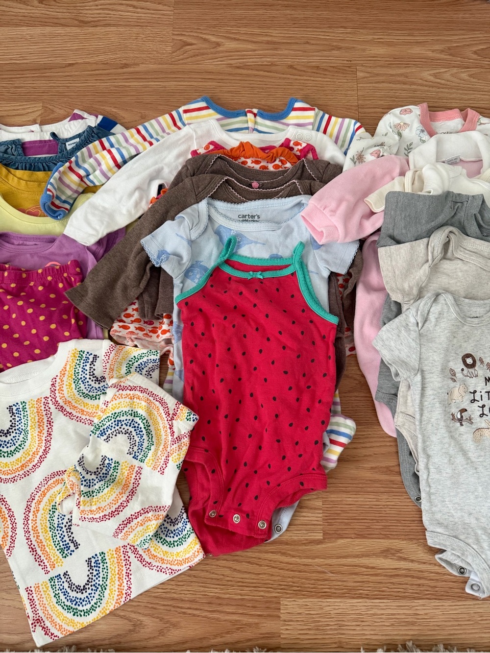 Lot of girls clothes Carter's Red Watermelon-Style Tank One-Piece outfit 3-6  m